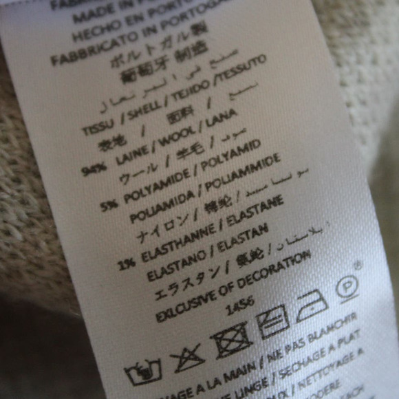 NWT Bonpoint Boys Gray Wool Cardigan Bomber Jacket Snap Front 12 - Picture 8 of 8